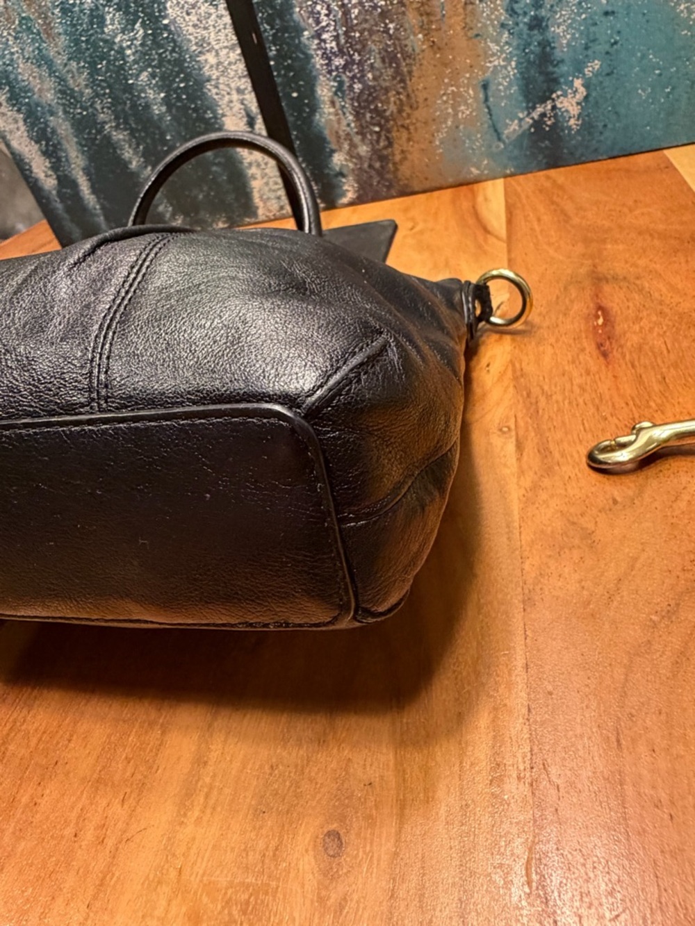 Coach Classic 2012 Black Leather Madison Sophia Satchel Gold (VGUC) - Picture 13 of 16